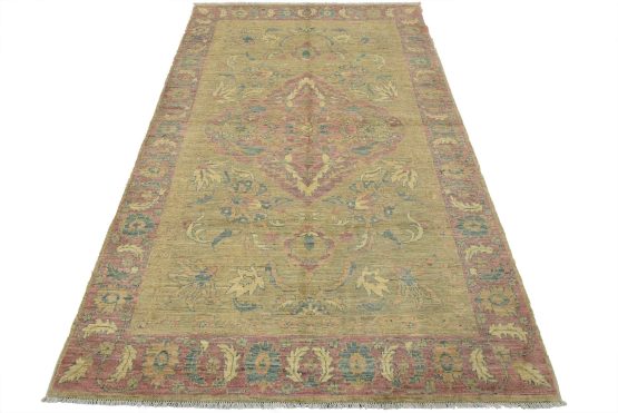 Ziegler Rug 6'2'' x 9'4'' Gray Wool Traditional Hand-Knotted Oriental Carpet