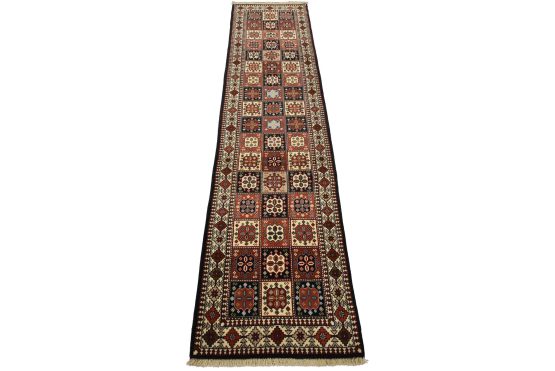 Yalameh Runner 2'6'' x 9'10'' Multicolor Wool Vintage Hand-Knotted Rug