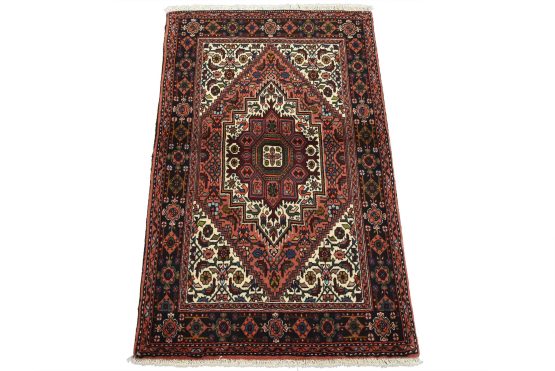 Goltogh Rug 2'6'' x 4' Red Wool Vintage Traditional Hand-Knotted Carpet