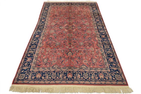 Mahal Rug 6'5'' x 9'4'' Pink Wool Vintage Traditional Hand-Knotted Carpet
